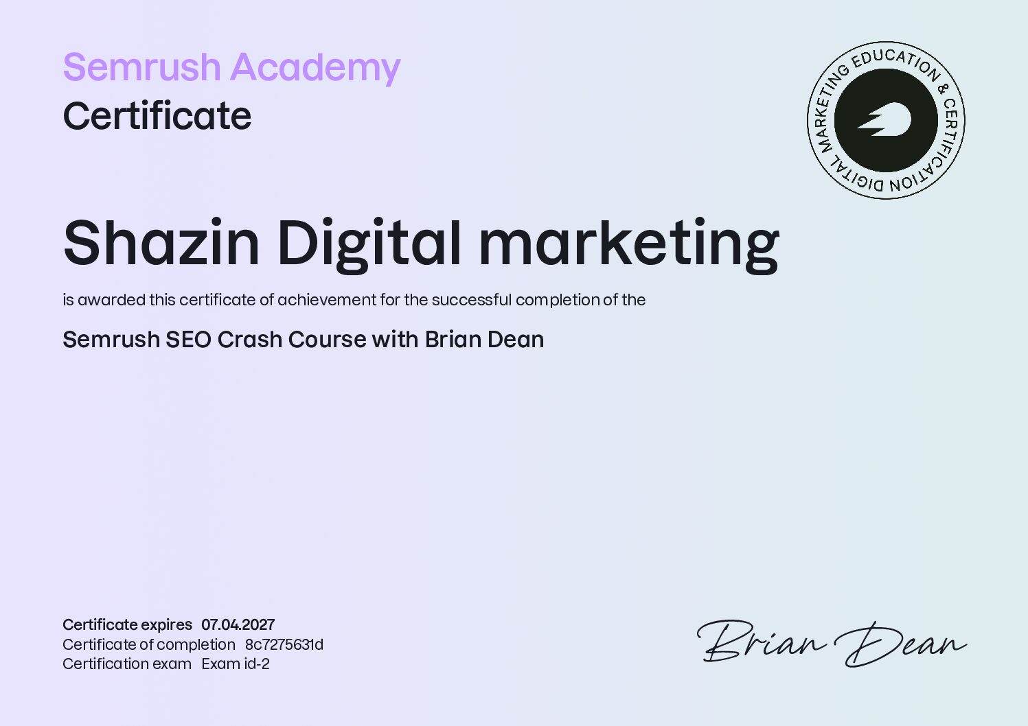 Seo Certificate 2 Pdf